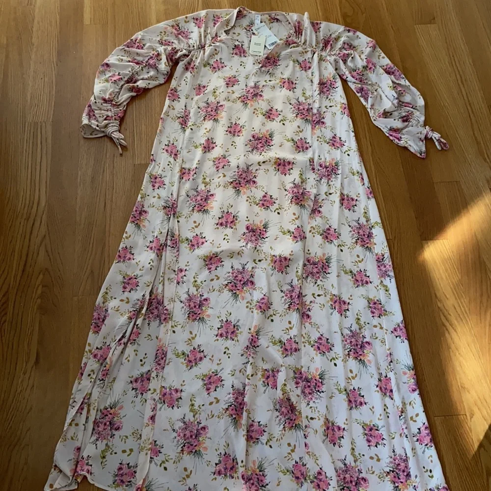 MANGO rushed maxi floral dress bloggers favorite zara competitor brand - Picture 16 of 16